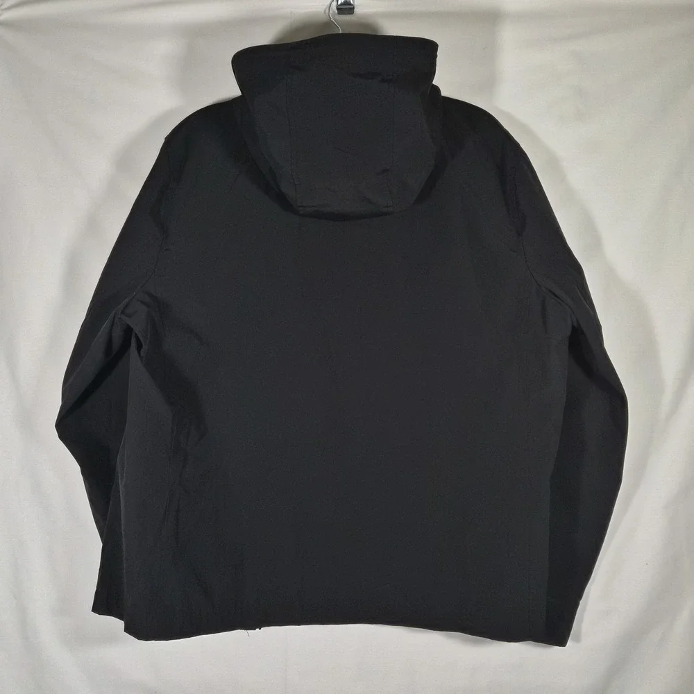 Levi's Mens Large Black Hooded Rain Jacket Lightweight Windbreaker Full Zip... - Picture 8 of 10
